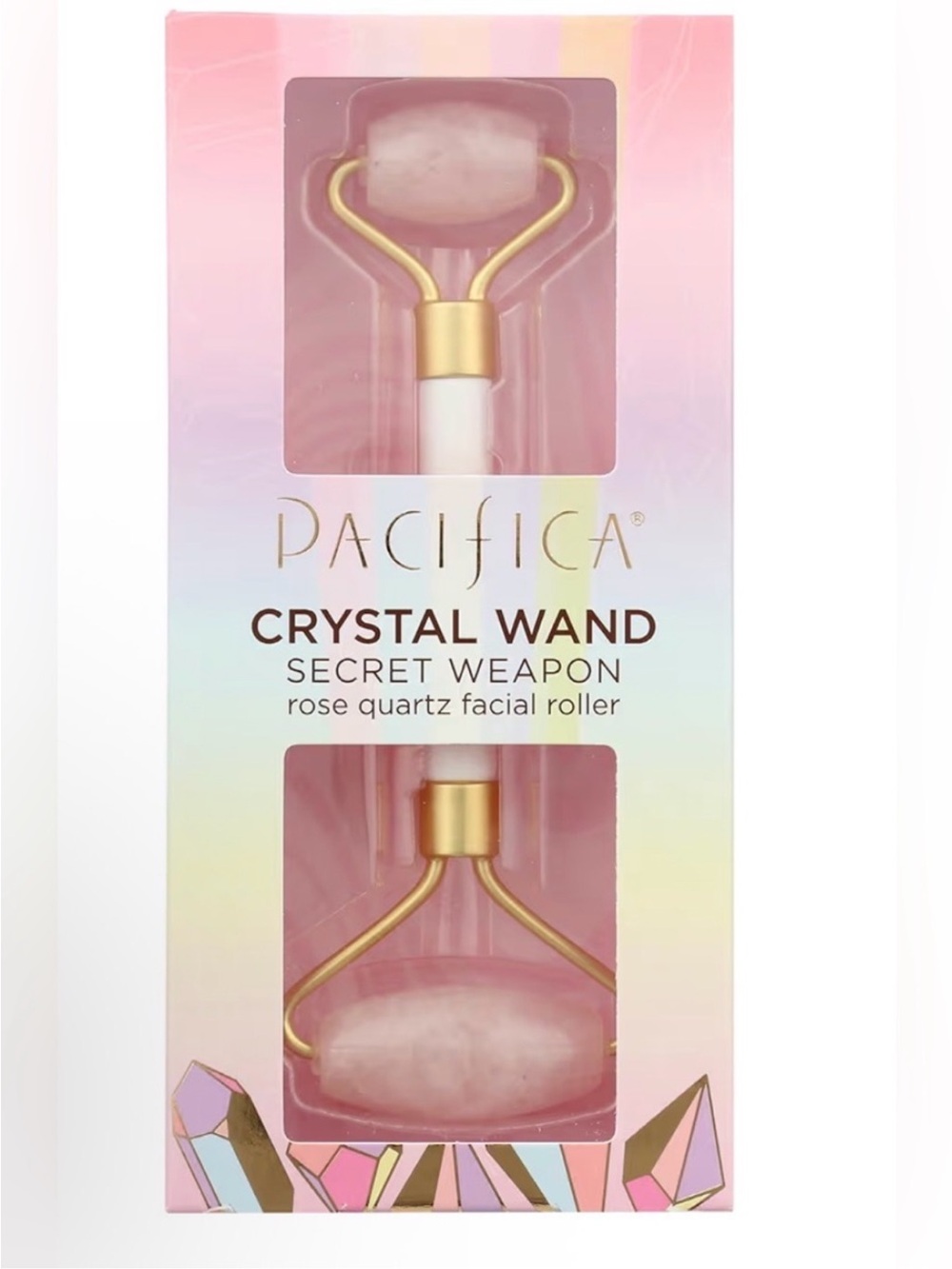 Pacifica Crystal Wand Rose Quartz Facial Roller - NEW